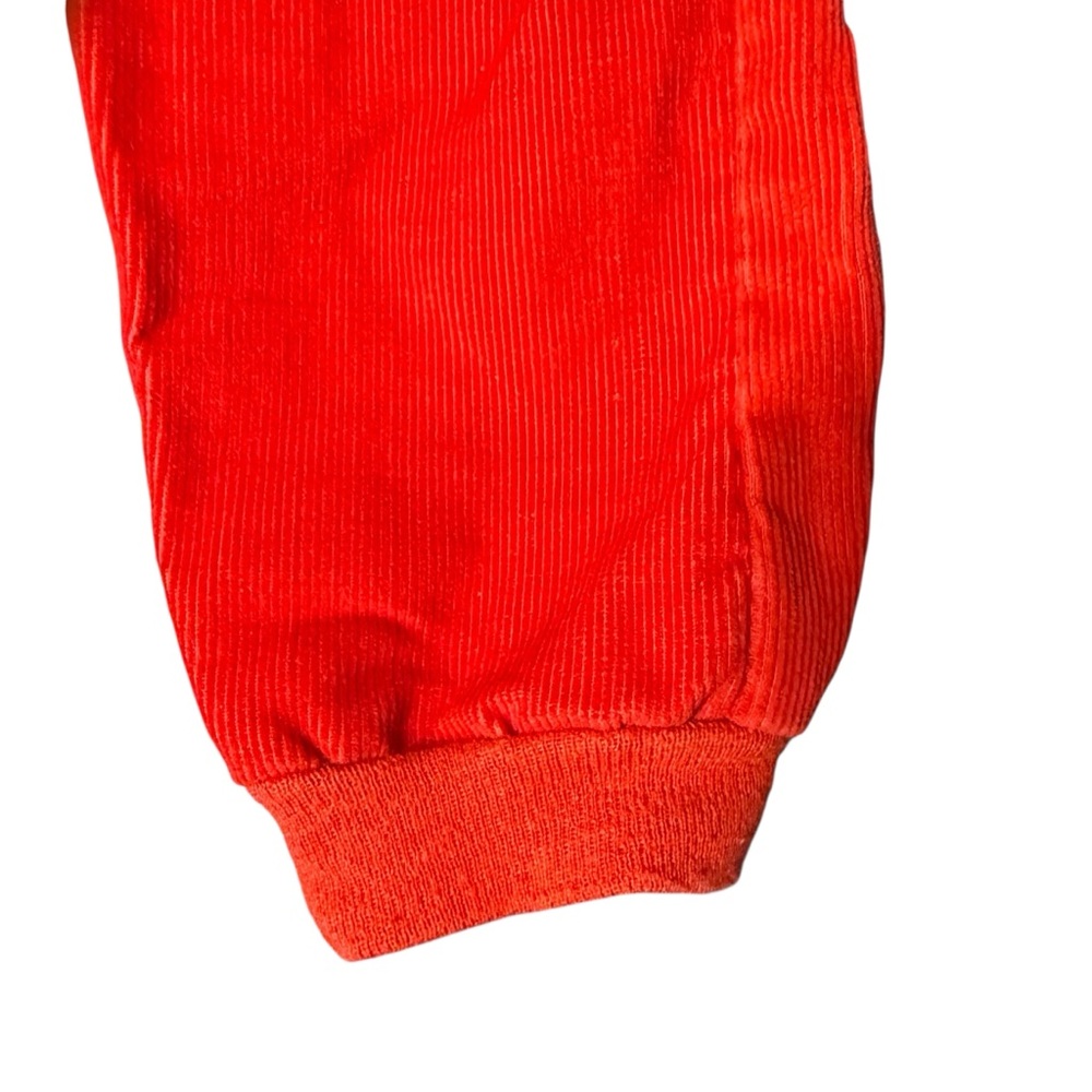 🏈 VINTAGE Red Corduroy Toddler Overalls – Football Helmet Patch - Picture 3 of 7